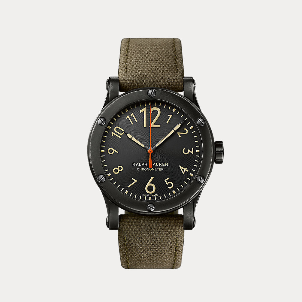 45 MM Chronometer Steel Black Dial