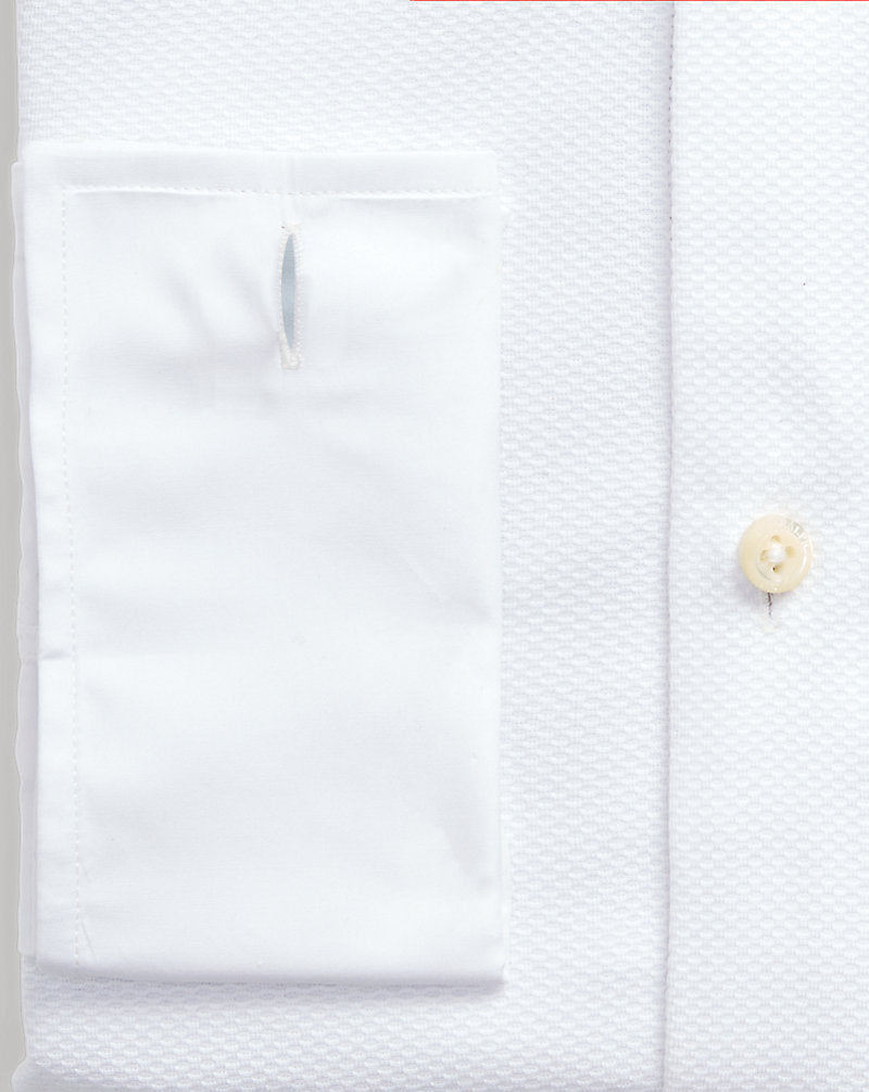 Custom Fit French Cuff Tuxedo Shirt White