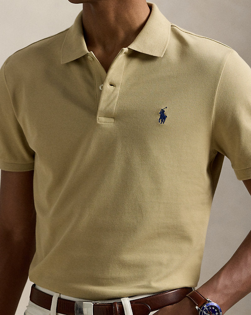 Tailored Fit Performance Mesh Polo Shirt Classic Khaki
