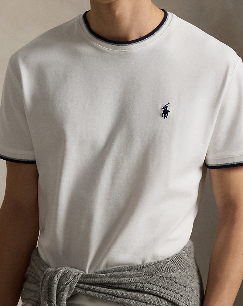 Classic Fit Stretch Mesh T-Shirt White