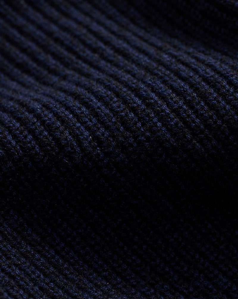 Cashmere Shawl-Collar Cardigan Navy Heather