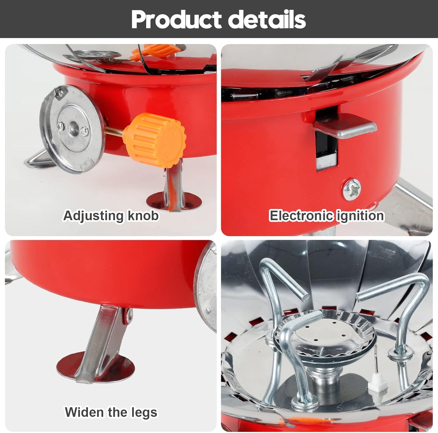 Portable Stainless Steel Gas Stove for Outdoor Camping