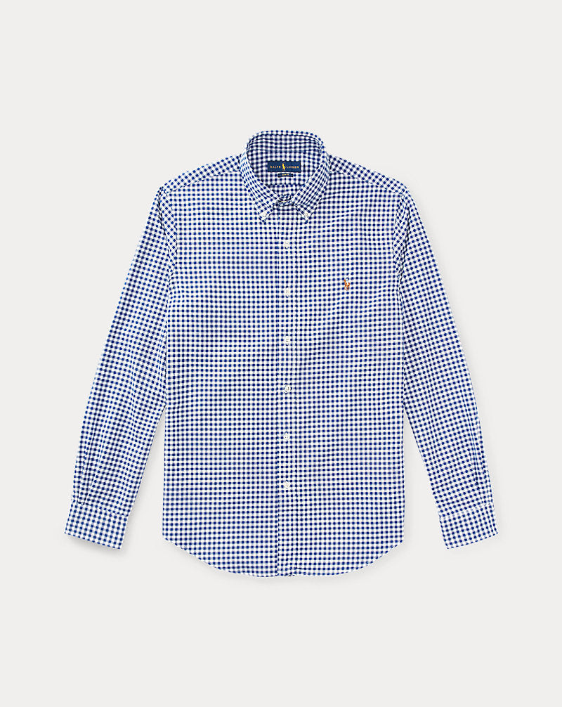 Slim Fit Gingham Oxford Shirt Royal/White
