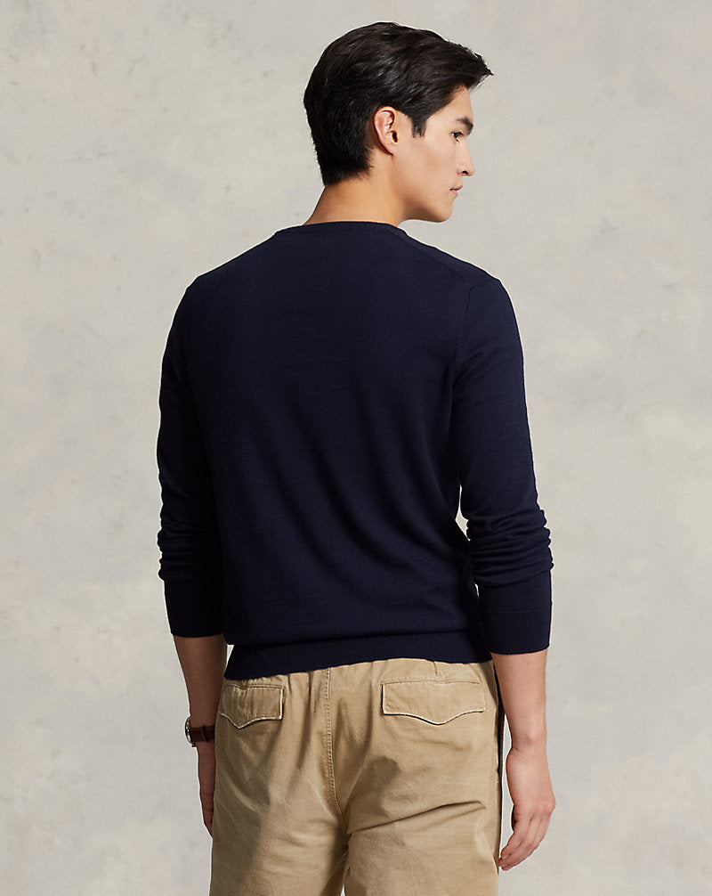 Slim Fit Cotton Sweater Hunter Navy