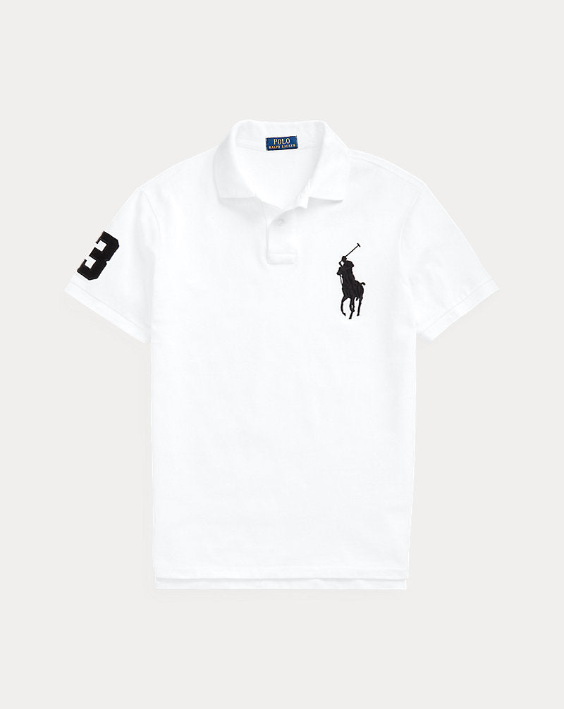 Custom Slim Fit Mesh Polo White