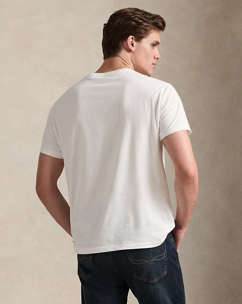 Classic Fit Jersey Crewneck T-Shirt White