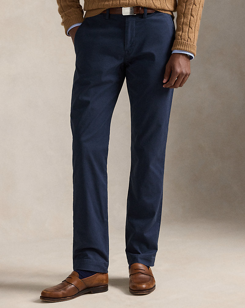 Stretch Straight Fit Chino Trouser Nautical Ink