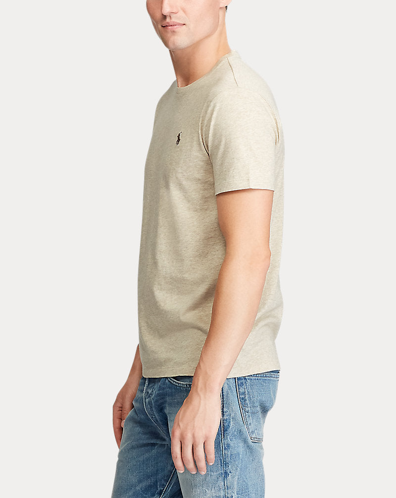 Custom Slim Fit Jersey Crewneck T-Shirt Expedition Dune Heather