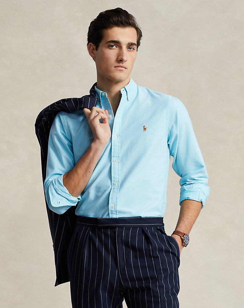 Slim Fit Oxford Shirt Aegean Blue