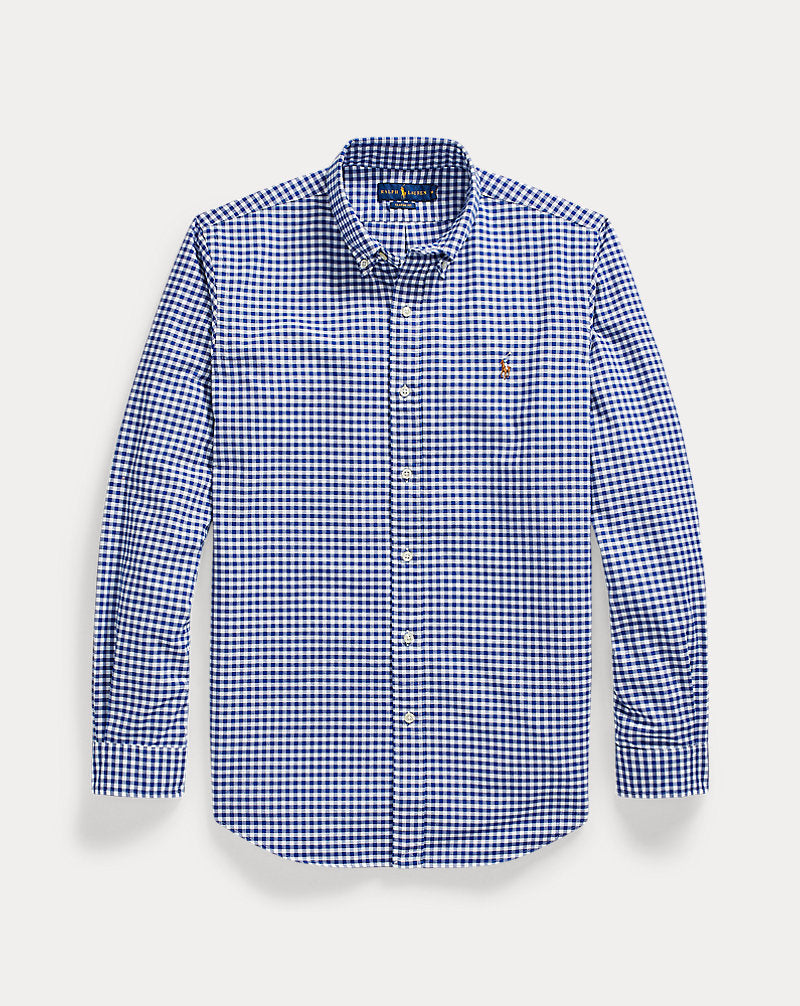 Custom Fit Oxford Shirt Blue/White Gingham