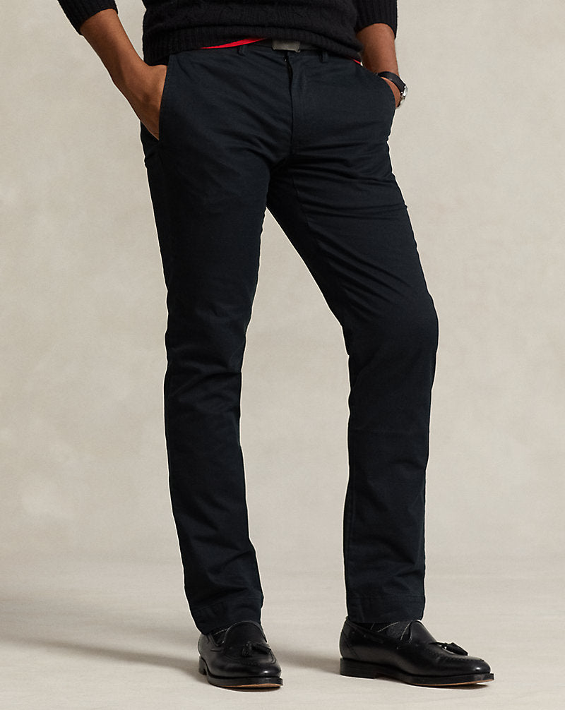 Stretch Slim-Fit Twill Trouser Black