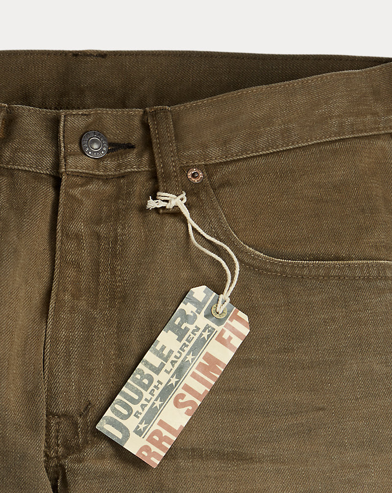 Slim Fit Distressed Brown Jean Distressed Brown Wash