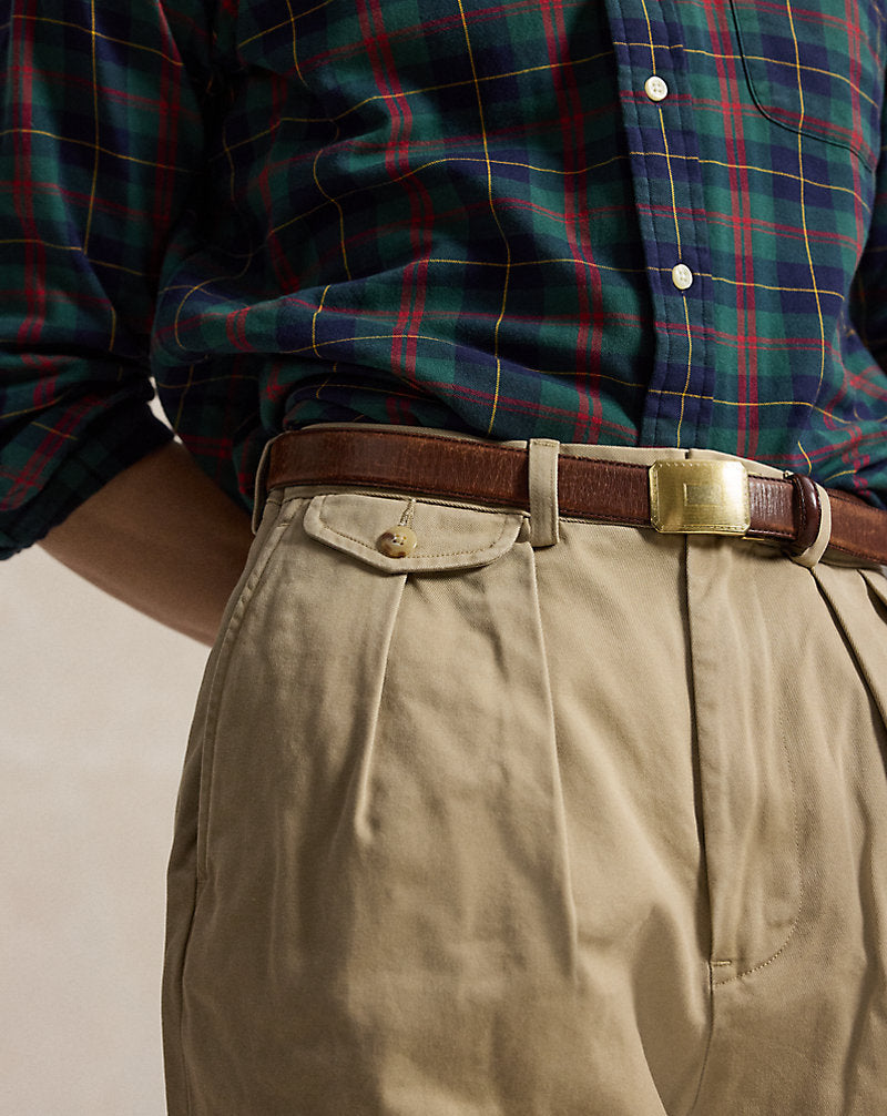 Whitman Relaxed Fit Pleated Trouser Khaki