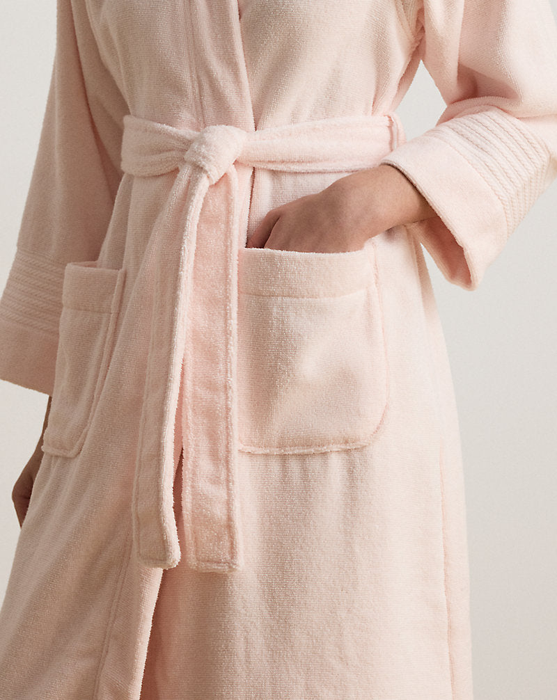 Custom Cotton Terry Cloth Robe Pink