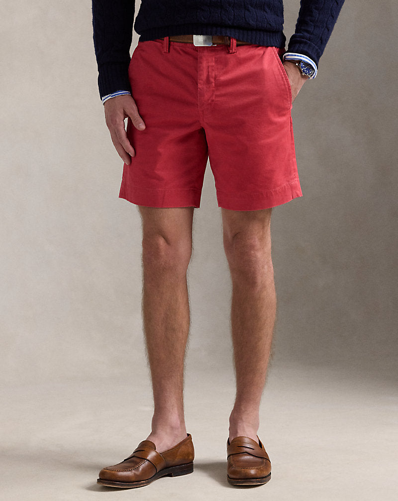 20.3 cm Stretch Straight Fit Chino Short Nantucket Red