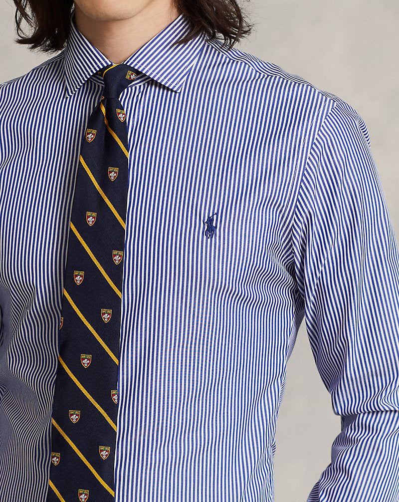 Slim Fit Poplin Shirt Royal/White