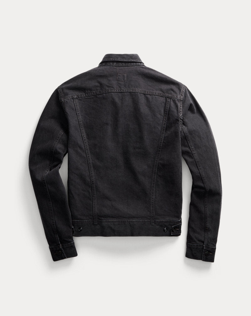 Worn-In Black Denim Trucker Jacket Worn In Black Wash