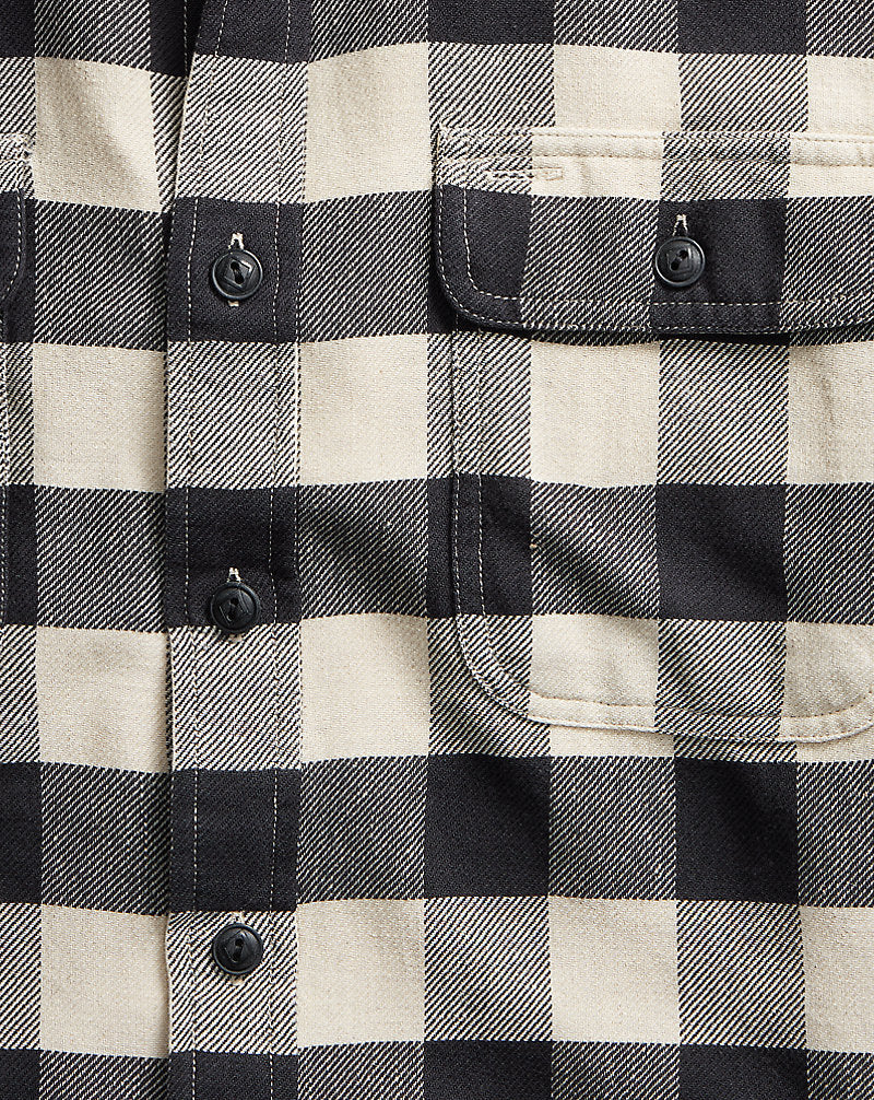 Buffalo Check Twill Workshirt 413 Black/Cream
