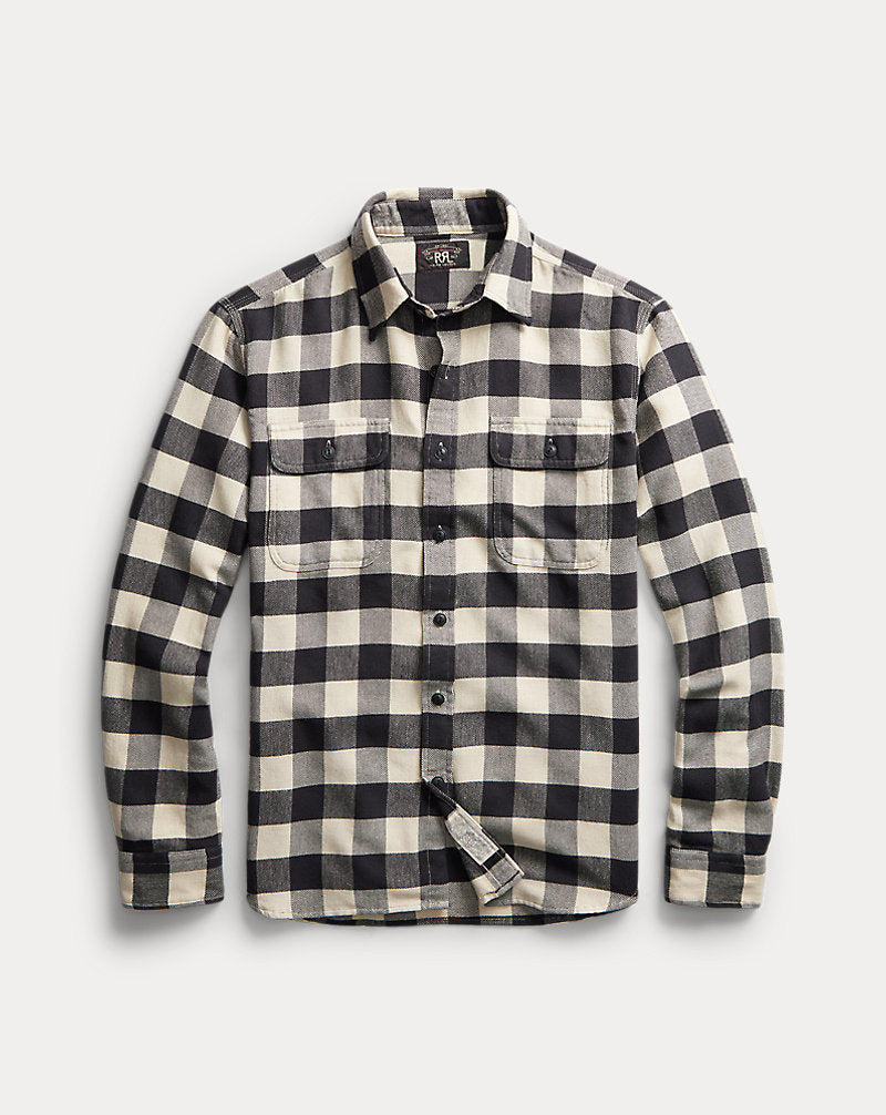 Buffalo Check Twill Workshirt 413 Black/Cream