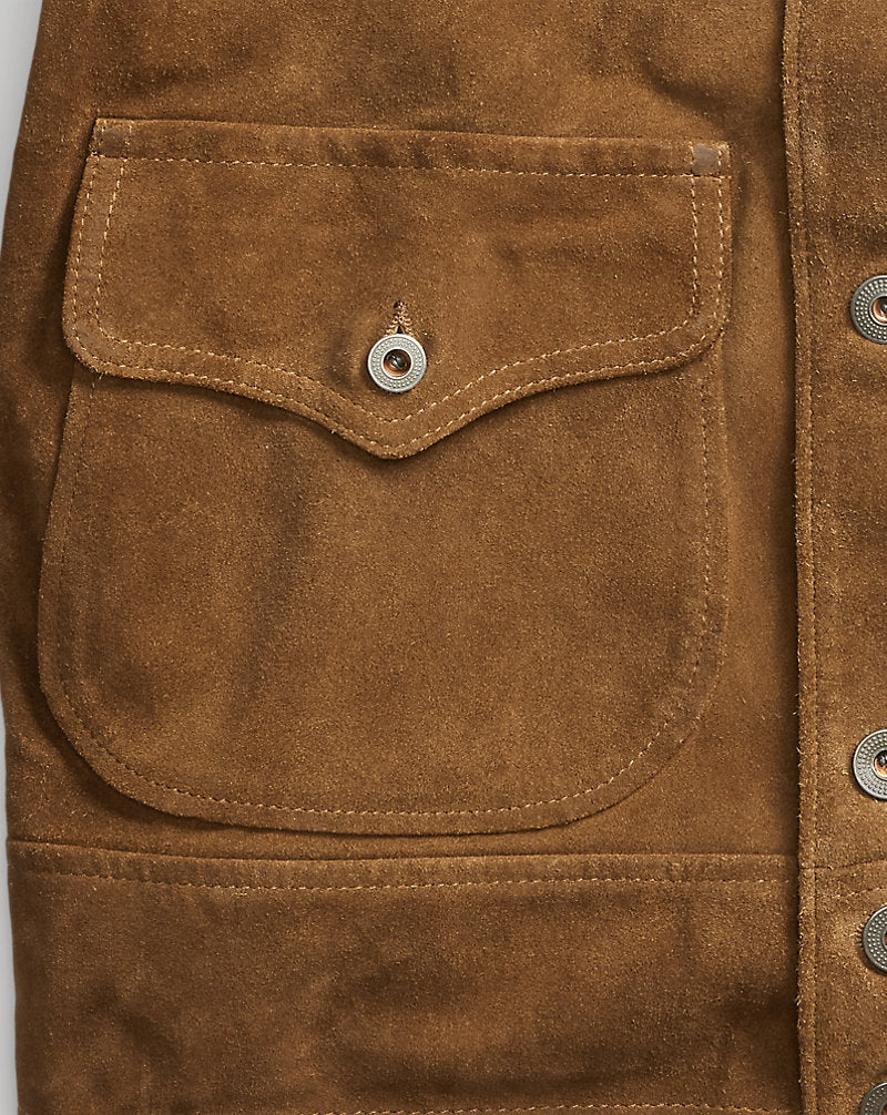 Roughout Suede Jacket Brown
