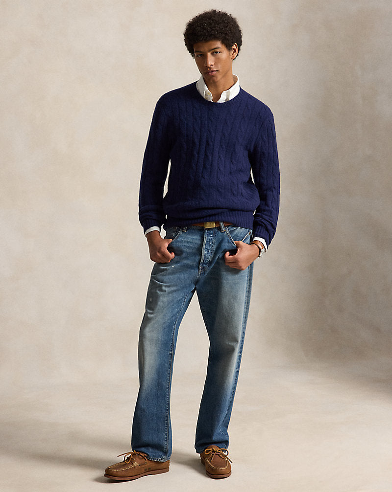 The Iconic Cable-Knit Cashmere Jumper Bright Navy
