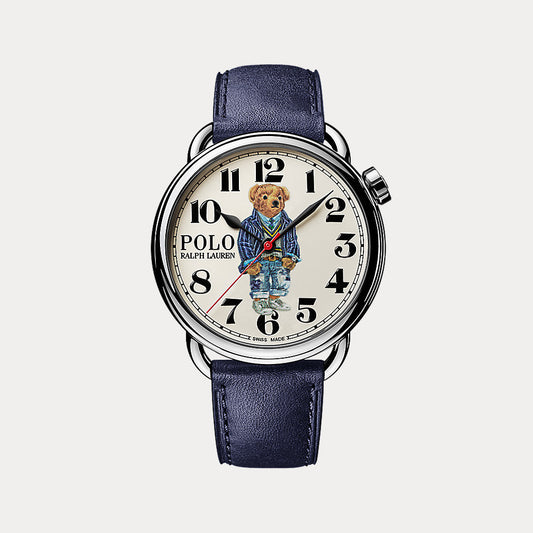 42 MM Cricket Polo Bear Steel White Dial