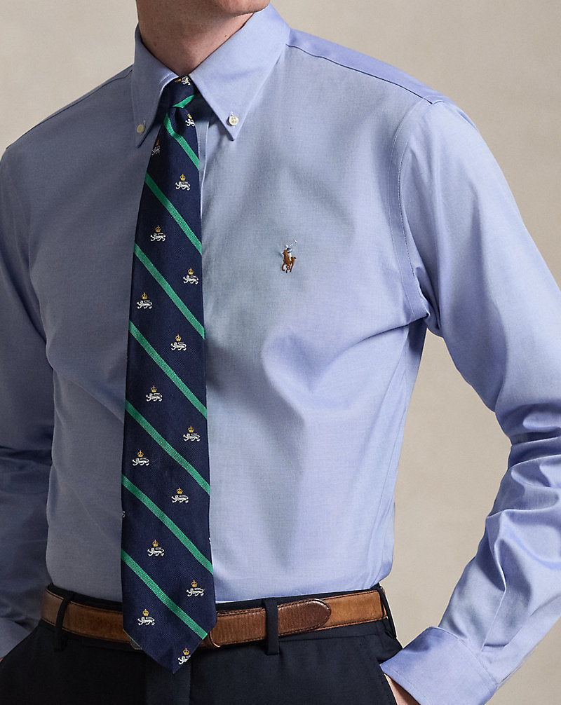 Custom Fit Oxford Shirt True Blue/White