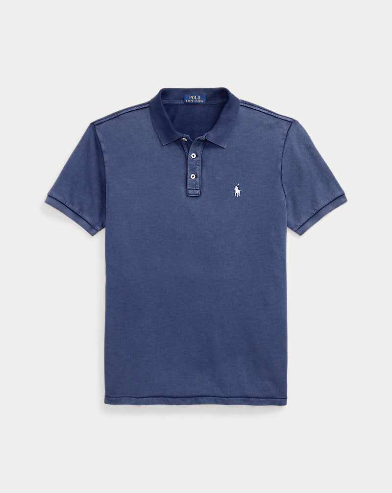 Custom Slim Fit Spa Terry Polo Shirt Newport Navy