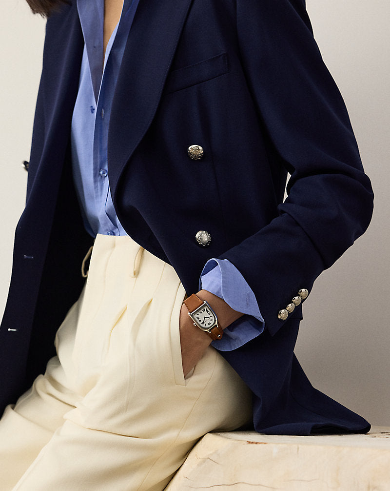 Shelden Wool Crepe Jacket Lux Navy