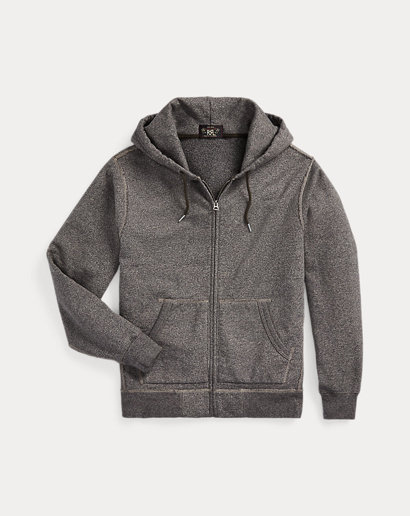 French Terry Full-Zip Hoodie Charcoal Heather