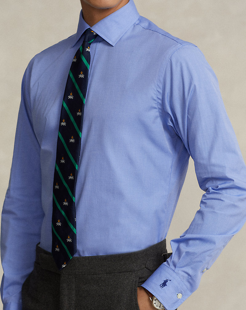 Regent Custom Fit End-on-End Shirt Blue