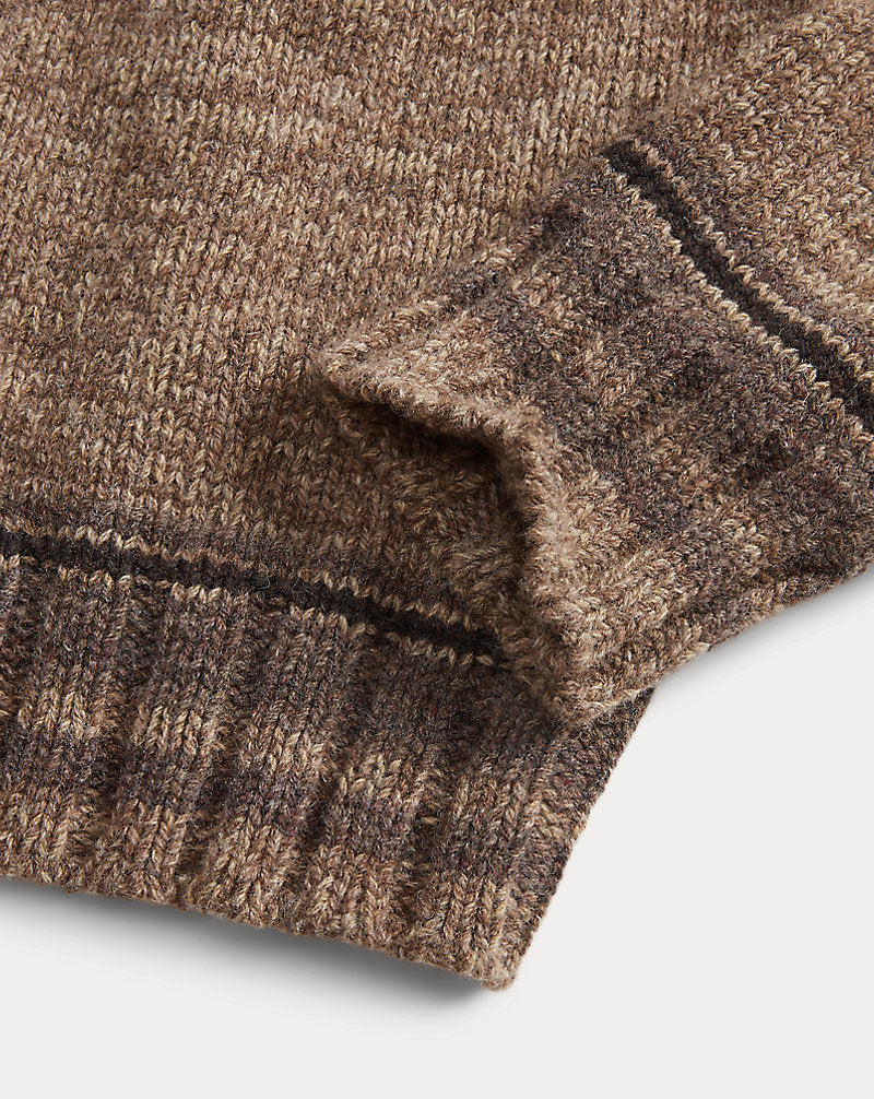 Naiomi Glasses Wool-Blend Jumper Brown Combo