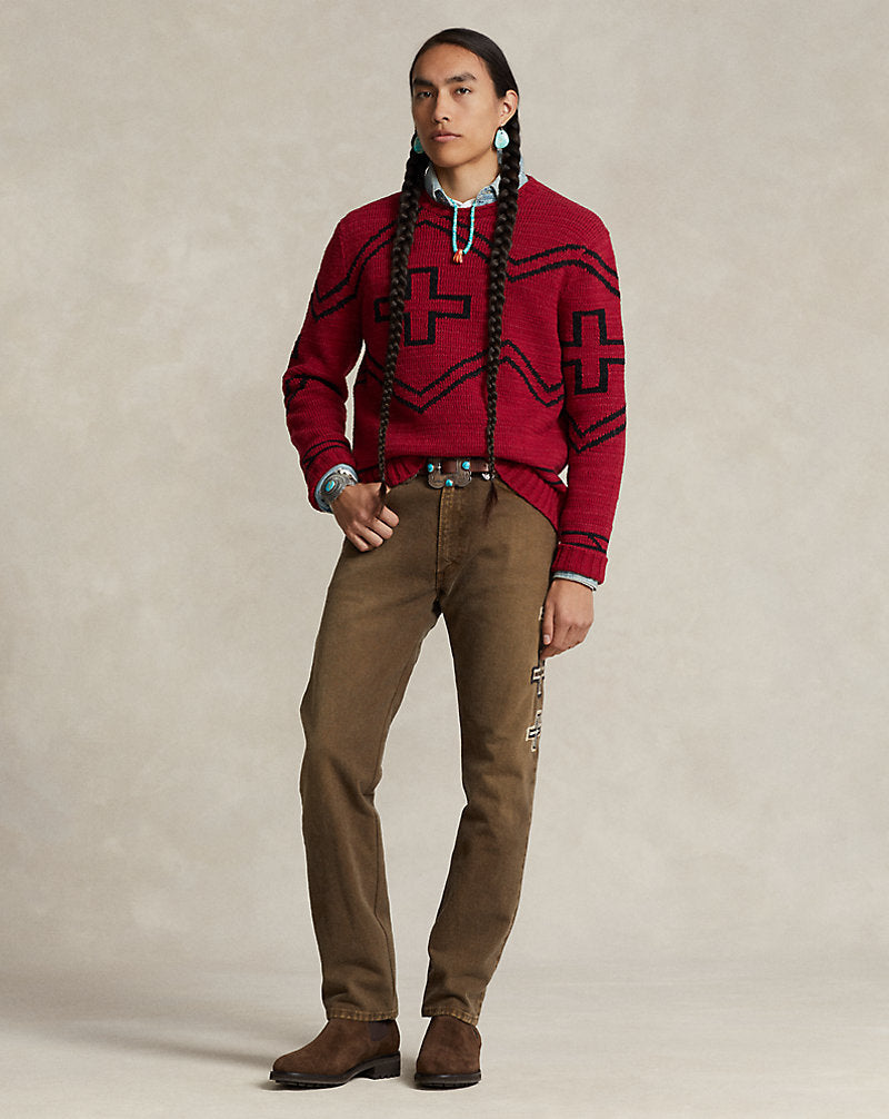 Naiomi Glasses Wool-Blend Jumper Red Combo