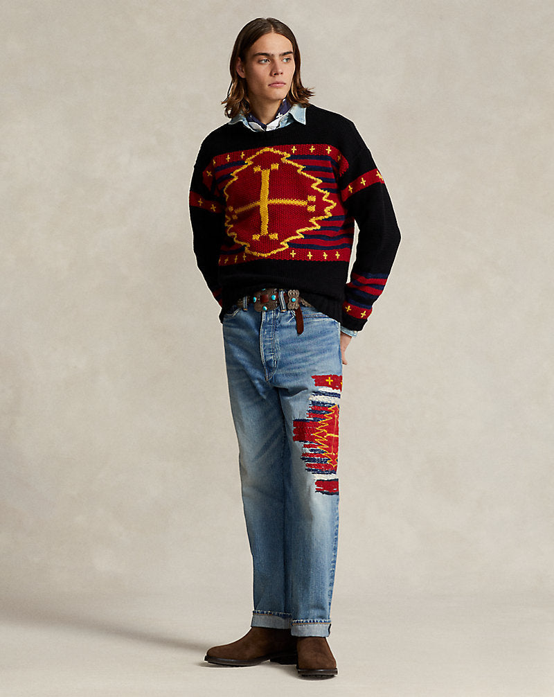 Naiomi Glasses Wool-Blend Jumper Black Combo