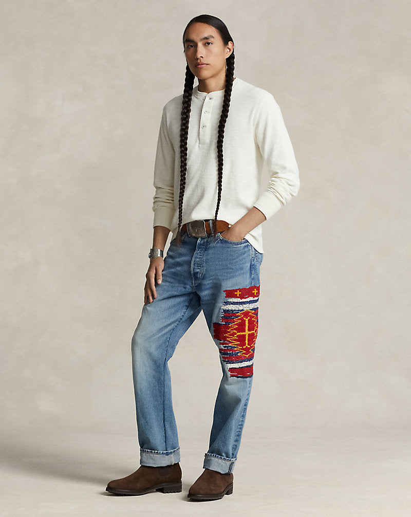 Naiomi Glasses Henley Shirt Warm Cream