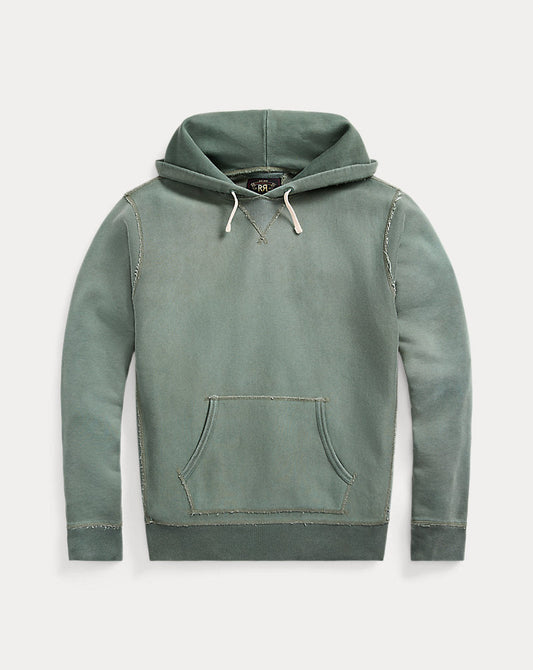Garment-Dyed Fleece Hoodie Collegiate Green