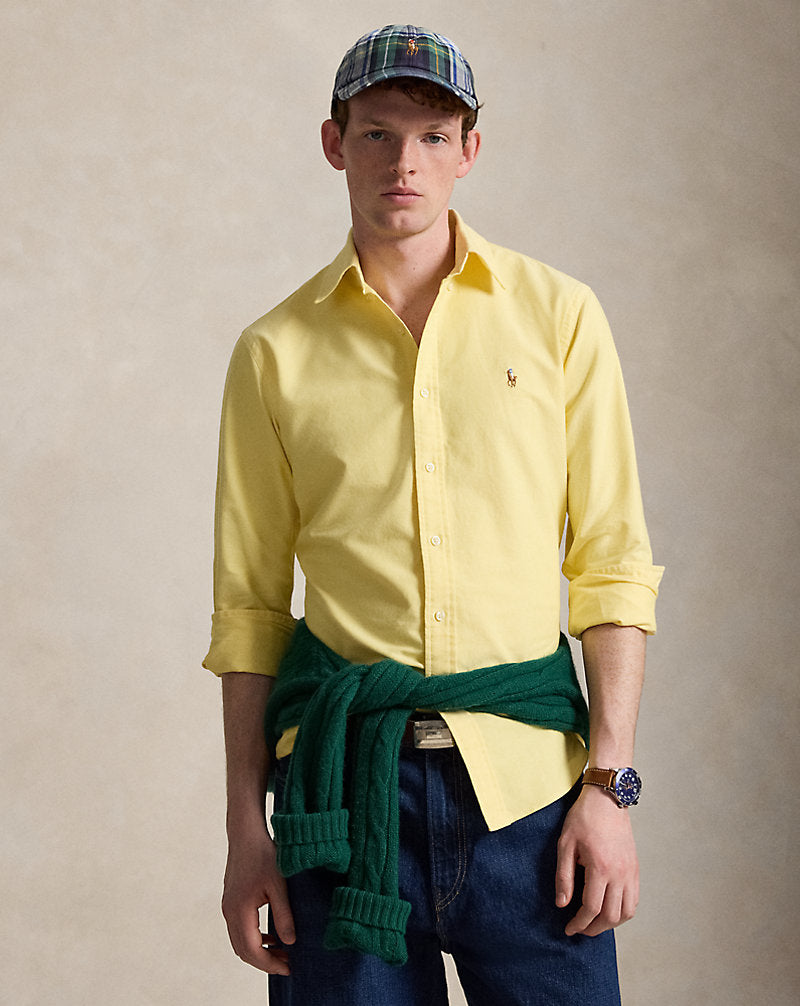 Custom Fit Oxford Shirt Yellow Oxford