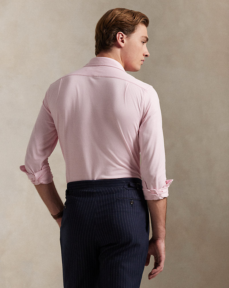 Jersey Spread-Collar Shirt Garden Pink