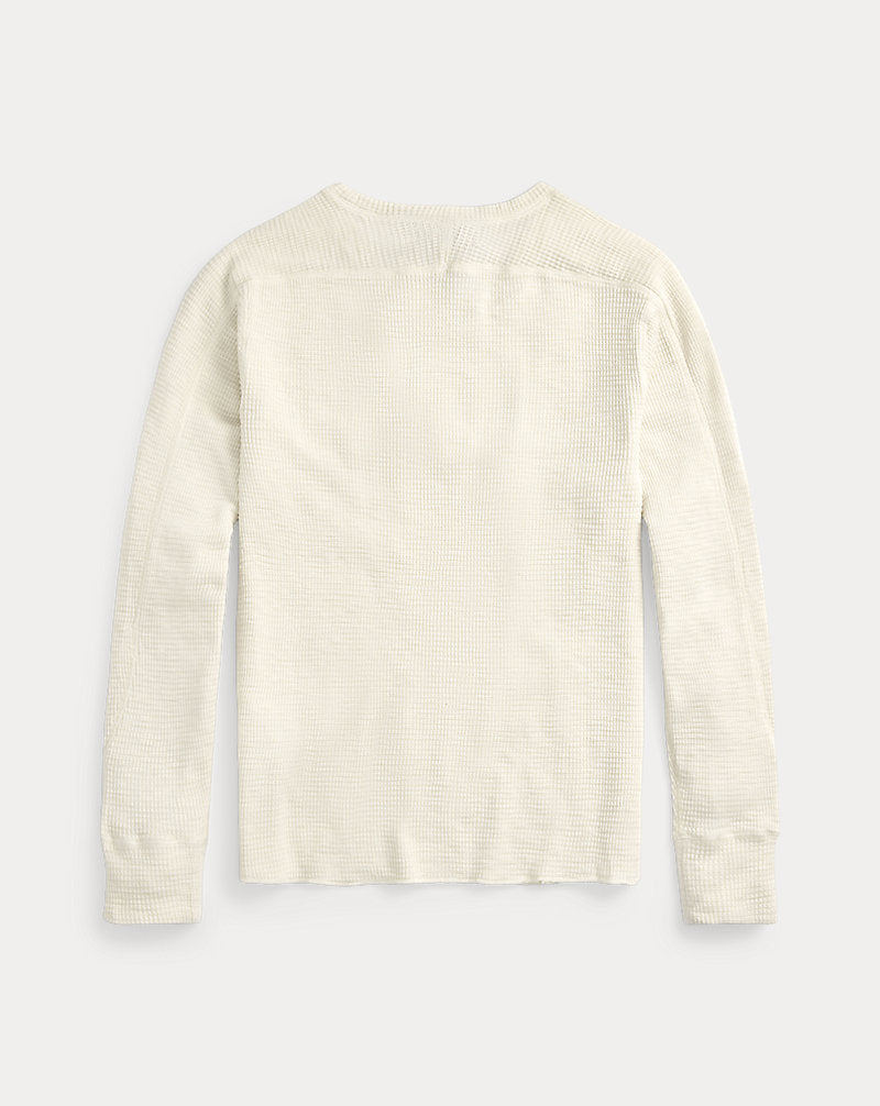 Waffle-Knit Crewneck Paper White