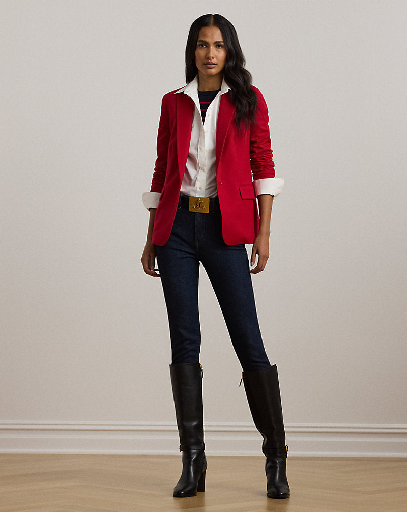 Wool Flannel Blazer Festive Red