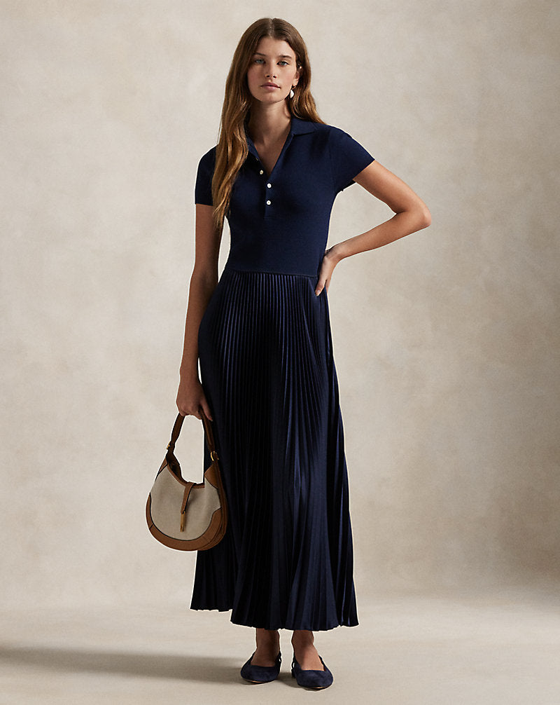 Polo Jumper-Bodice Dress Hunter Navy
