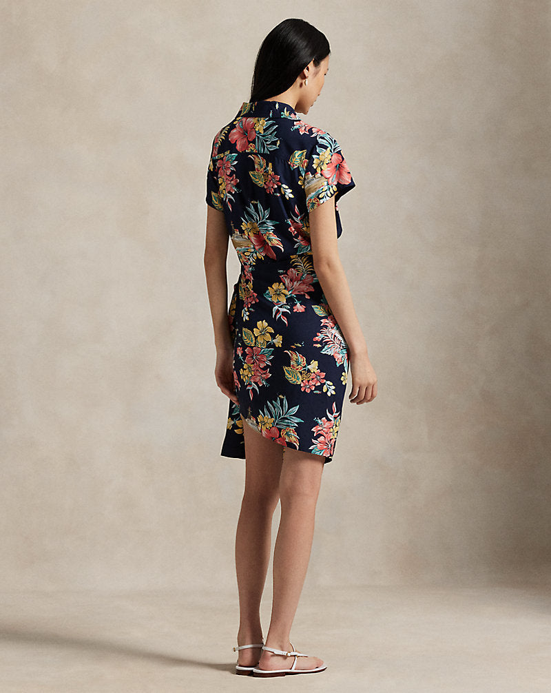 Floral Faux-Wrap Shirtdress Unchartered Floral