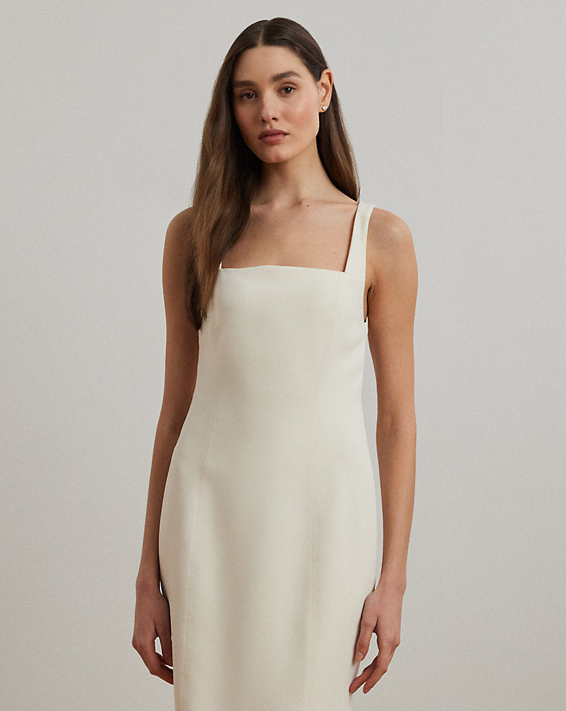 Stretch Crepe Sleeveless Cocktail Dress