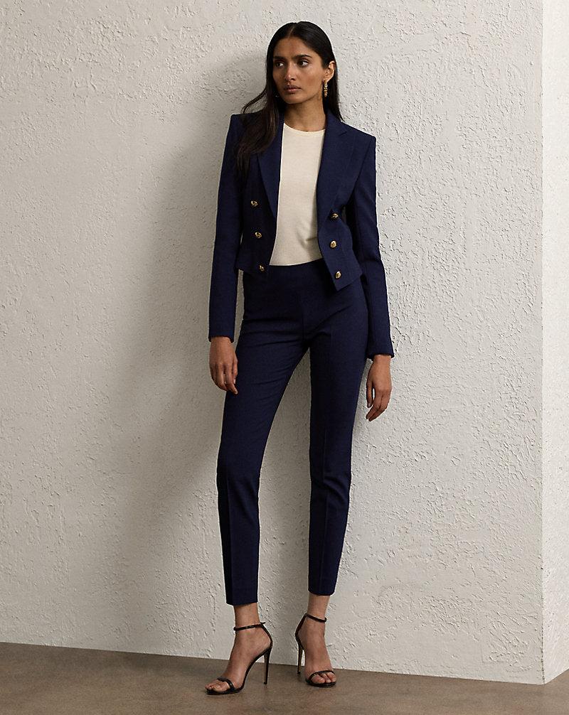 Spencer Wool Crepe Tuxedo Jacket Lux Navy