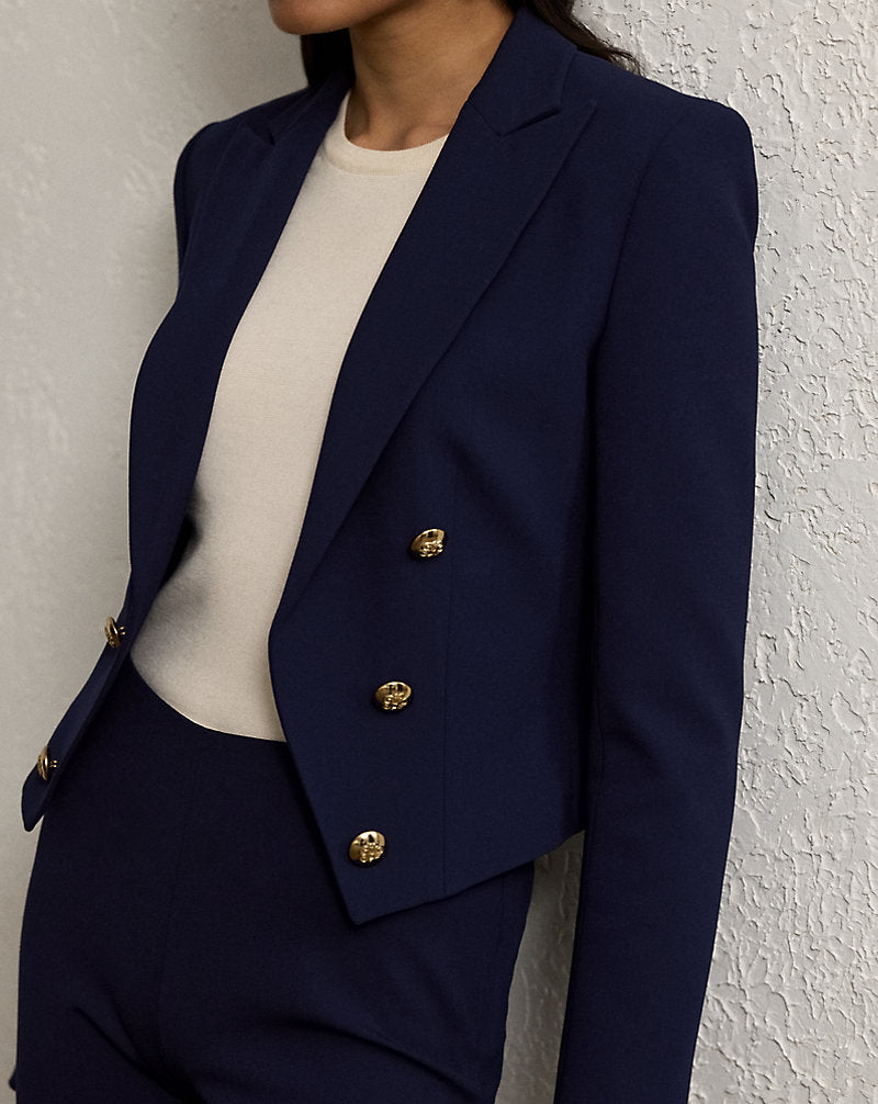 Spencer Wool Crepe Tuxedo Jacket Lux Navy