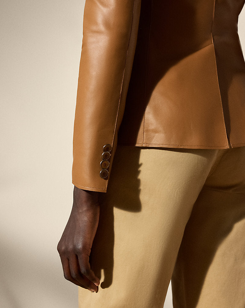 Hollis Lambskin Jacket Caramel