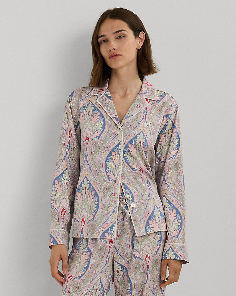 Paisley Cotton-Blend Sateen Sleep Set Multi
