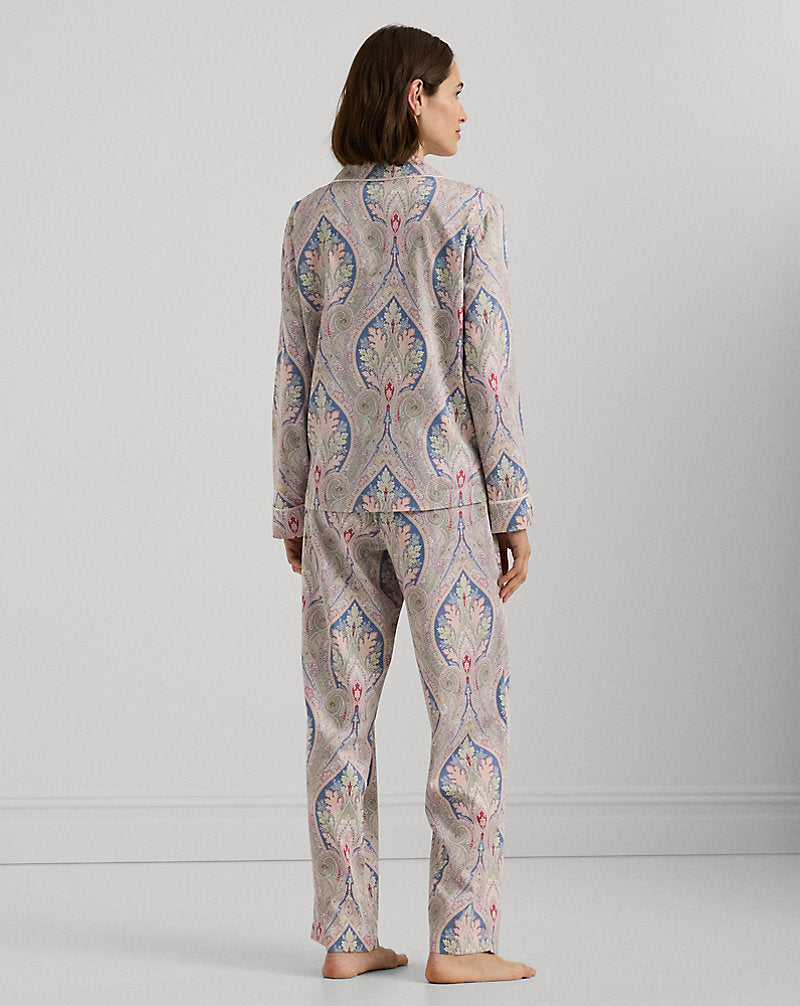 Paisley Cotton-Blend Sateen Sleep Set Multi