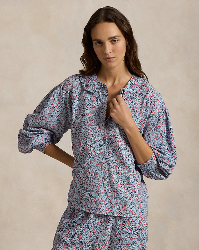 Floral Cotton Long-Sleeve Pyjama Set Petite Floral