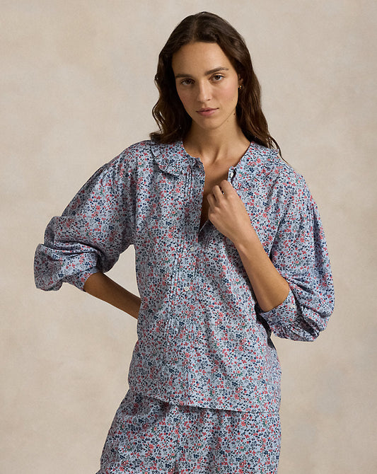 Floral Cotton Long-Sleeve Pyjama Set Petite Floral